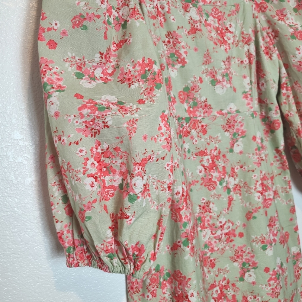 Anthropologie Forever That Girl Floral Puff Sleeves Dress - Picture 10 of 12